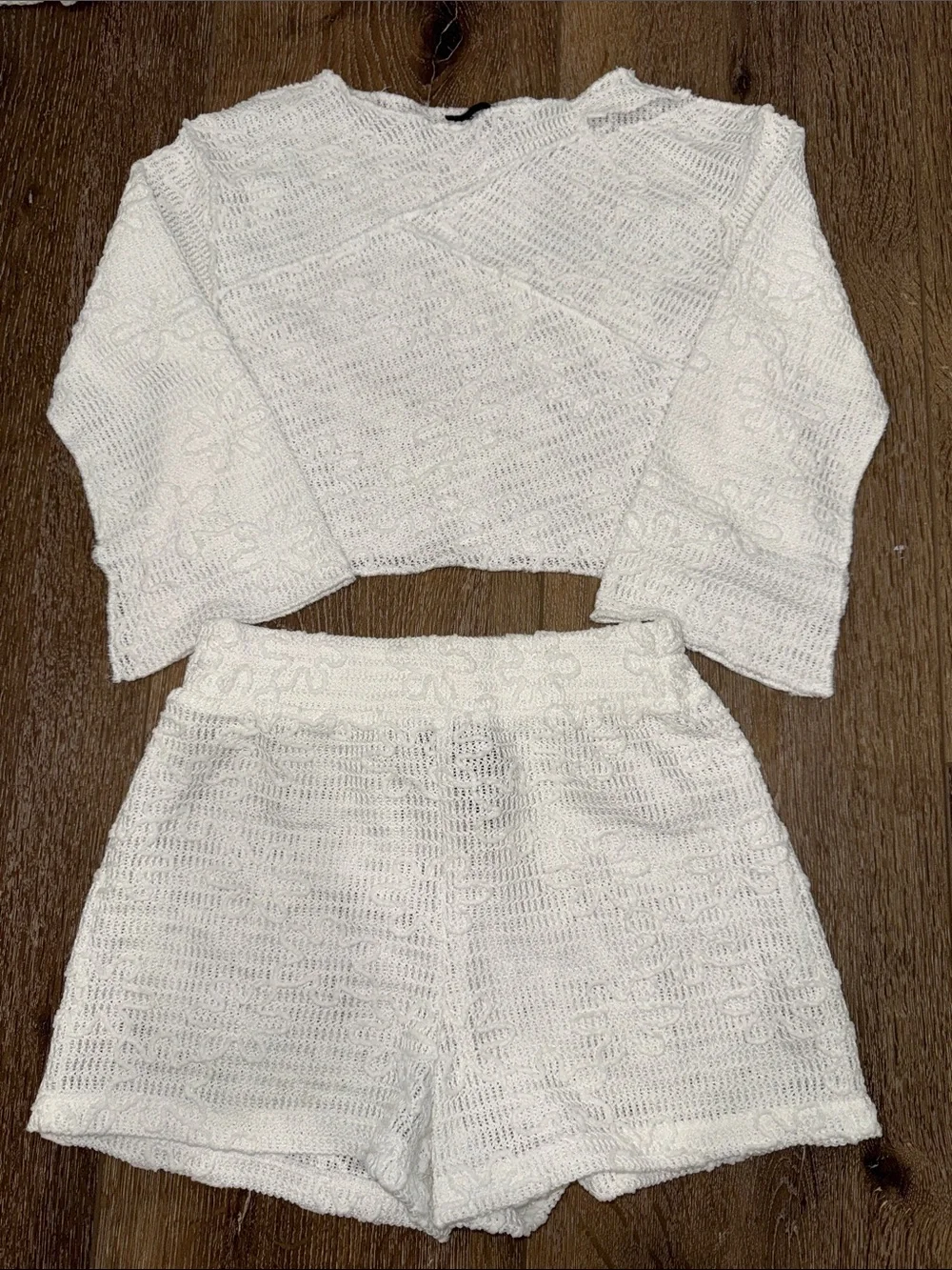 Ava and Yelly Swim Crocheted Two-Piece Cover Up